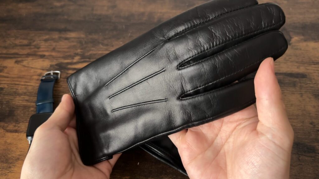 KURODA (クロダ)イタリアンシープレザー手袋のブラックカラー