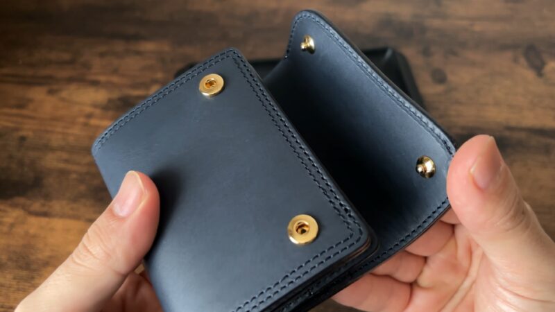 Wホック&Wステッチ ミニ財布(S)のホック