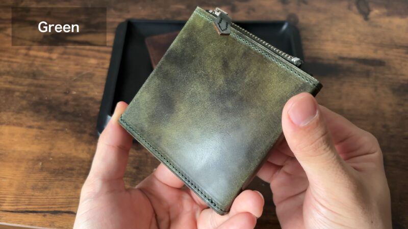 キャレ新進工房コードバンのグリーン